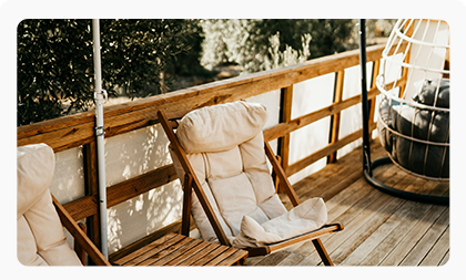 Exterior Woodwork for patios, decks, garden